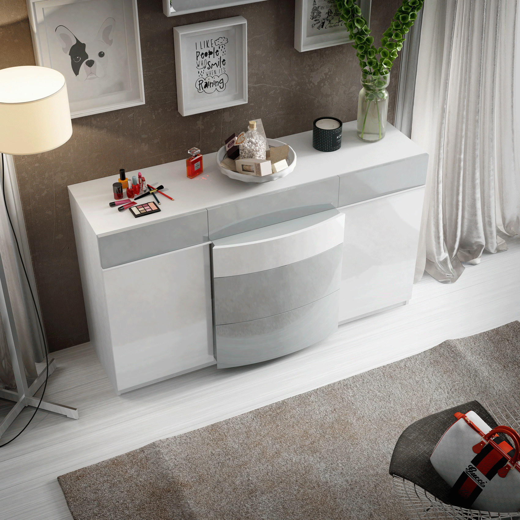 Ronda Salvador Bedroom Set with modern design | Vrxco.com