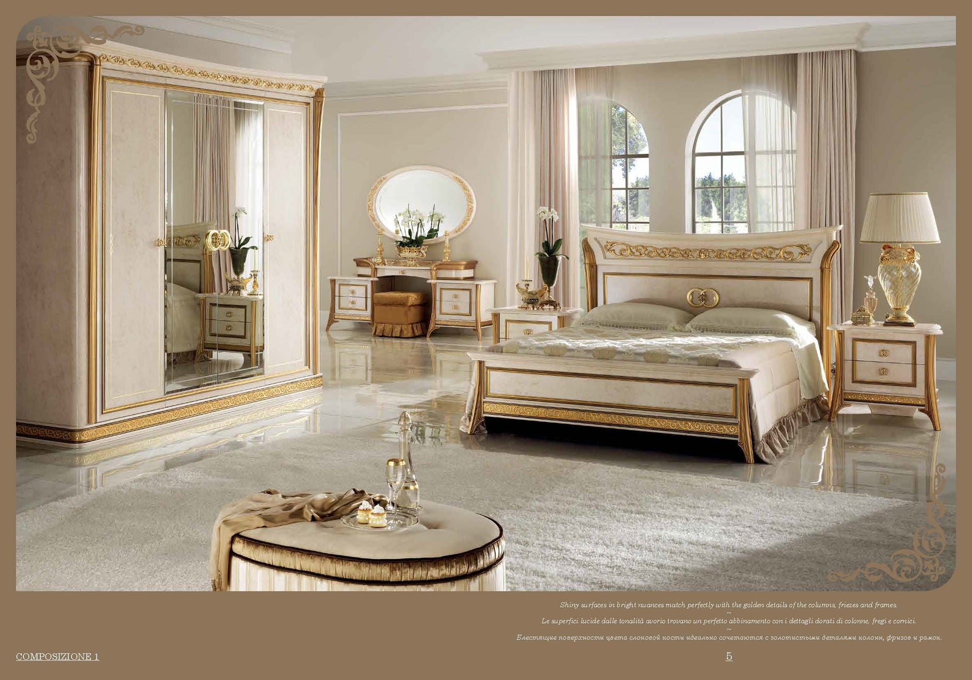 Melodia Night Bedroom Set with luxurious design and quality craftsmanship | Vrxco.com