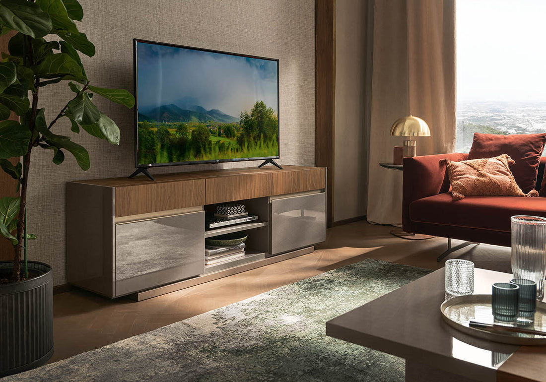 "Corso Como TV Stand/Entertainment Center with modern design and stylish functionality" | Vrxco.com