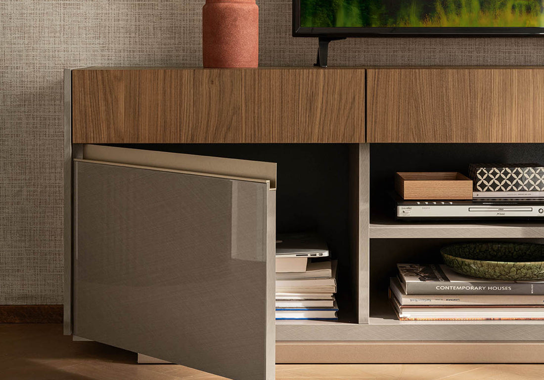 "Corso Como TV Stand/Entertainment Center with modern design and stylish functionality" | Vrxco.com