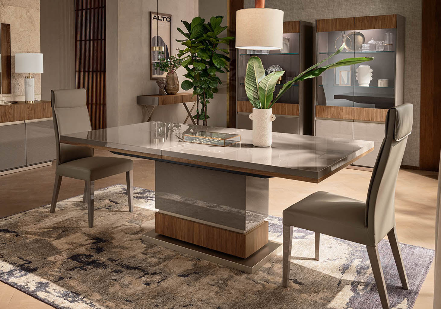"Corso Como Dining Room Set with modern design and elegant finishes" | Vrxco.com