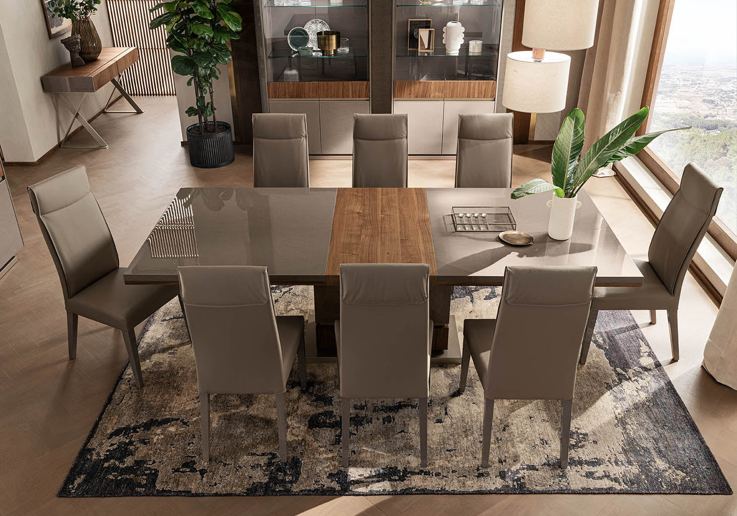 "Corso Como Dining Room Set with modern design and elegant finishes" | Vrxco.com