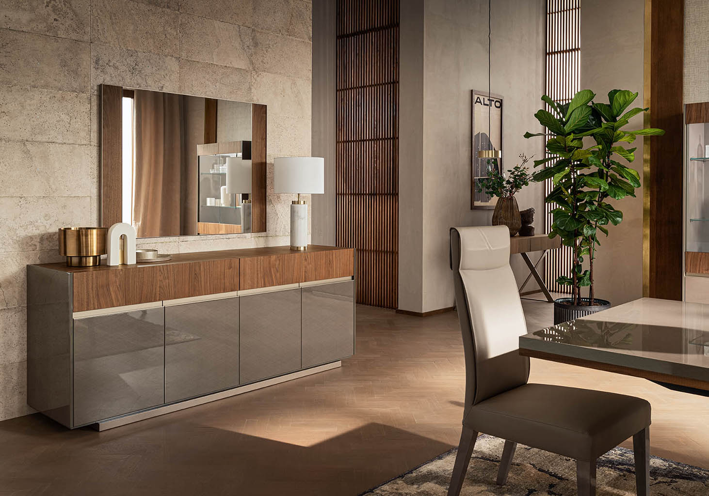 "Corso Como Dining Room Set with modern design and elegant finishes" | Vrxco.com
