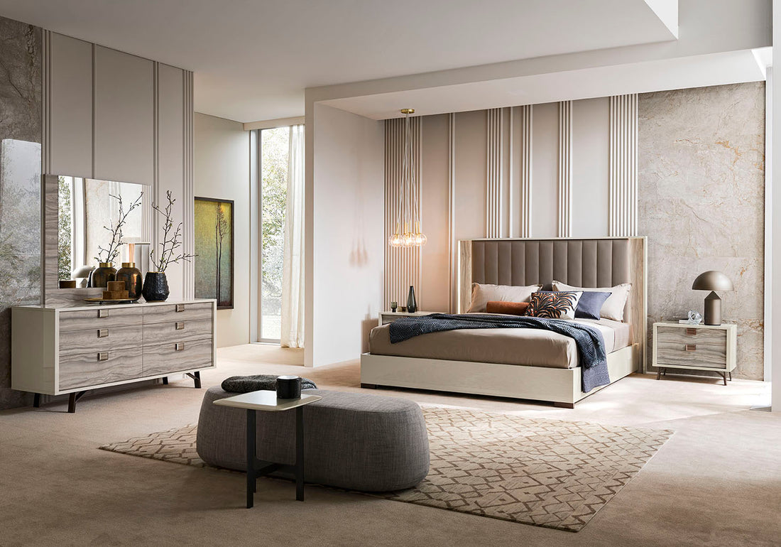 "Jupiter Bedroom Set with modern design and stylish finishes" | Vrxco.com