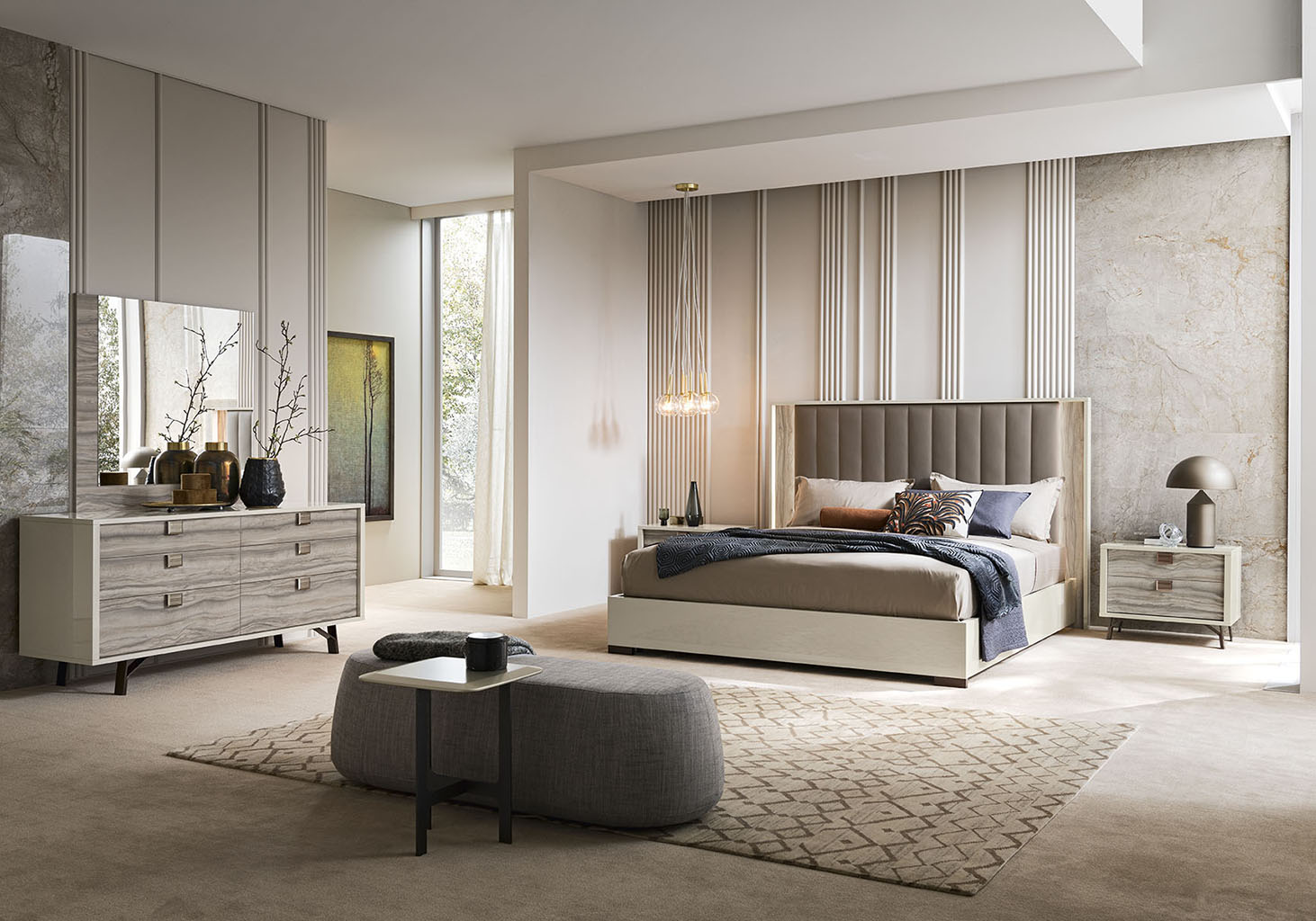 "Jupiter Bedroom Set with modern design and stylish finishes" | Vrxco.com