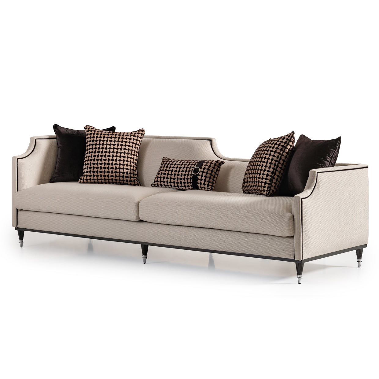 LA FRANCAISE Mansion Sofa Cafe Black with chic modern design | Vrxco.com