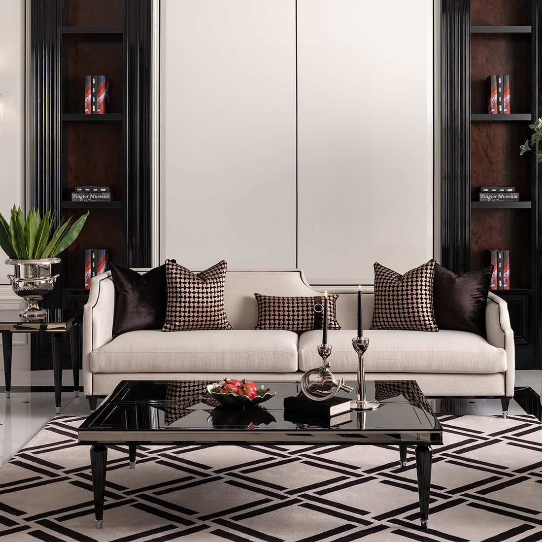 LA FRANCAISE Mansion Sofa Cafe Black with chic modern design | Vrxco.com