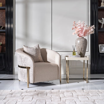 LISBON Chair Opal Gold with elegant modern design | Vrxco.com