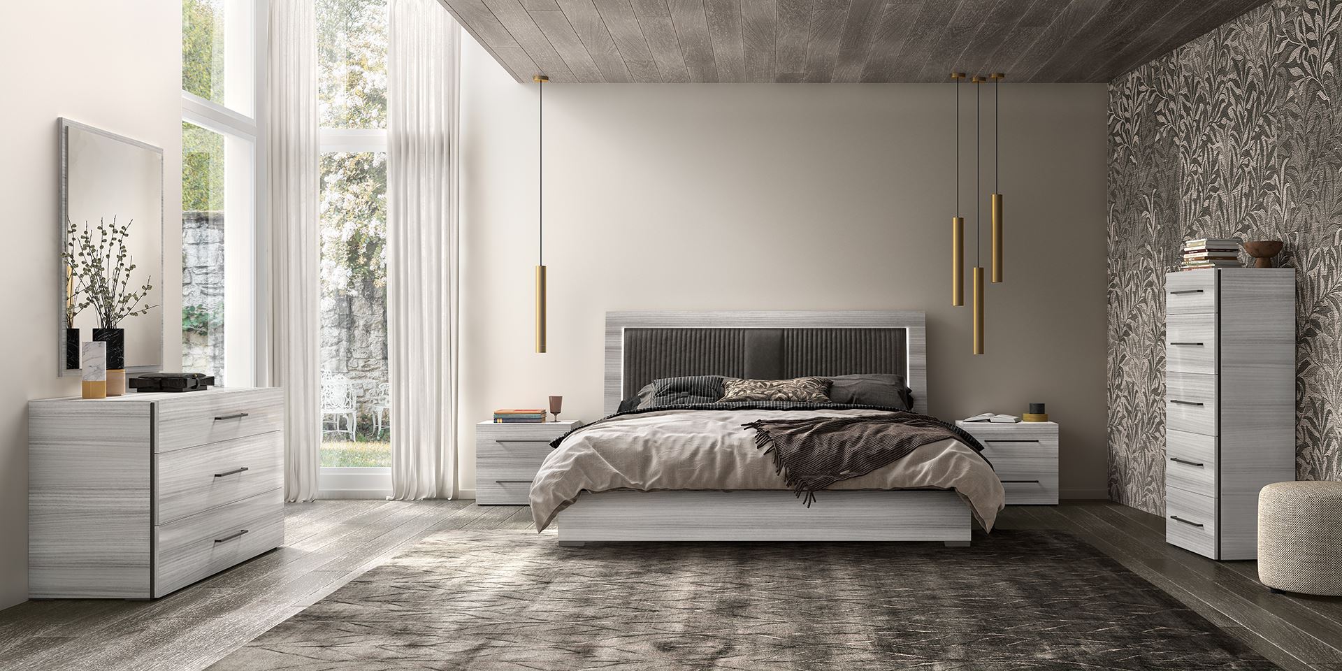 "Mia UPH Collection Bedroom Set - Elegant and comfortable bedroom furniture" | Vrxco.com