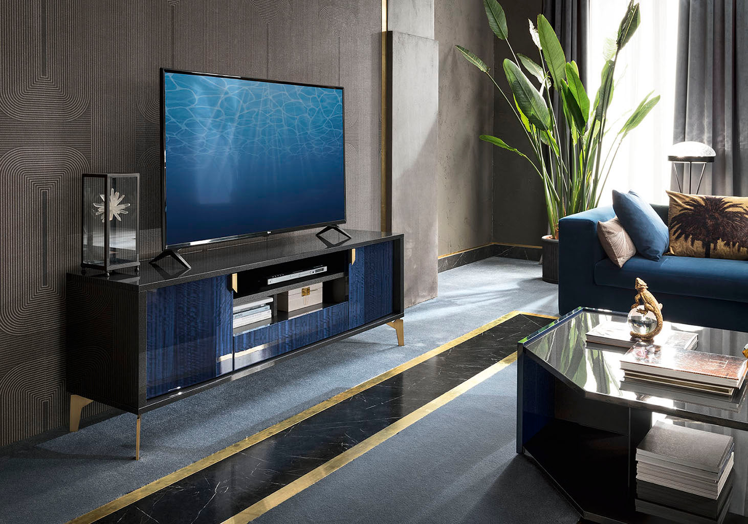 Oceanum TV Stand/Entertainment Center with coastal charm and modern design | Vrxco.com