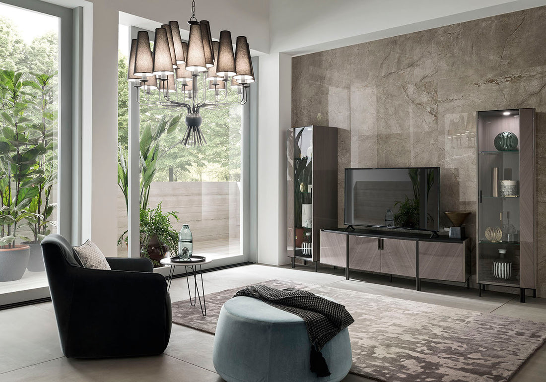Olimpia TV Stand/Entertainment Center with sleek design and ample storage | Vrxco.com