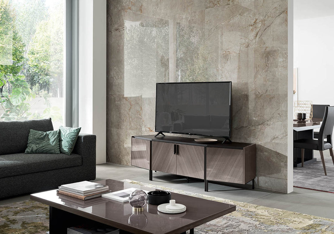 Olimpia TV Stand/Entertainment Center with sleek design and ample storage | Vrxco.com