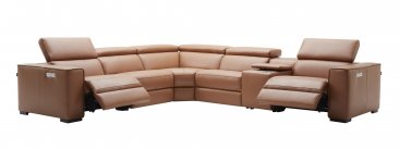Picasso 6Pc Motion Sectional Caramel with plush caramel-colored upholstery | Vrxco.com