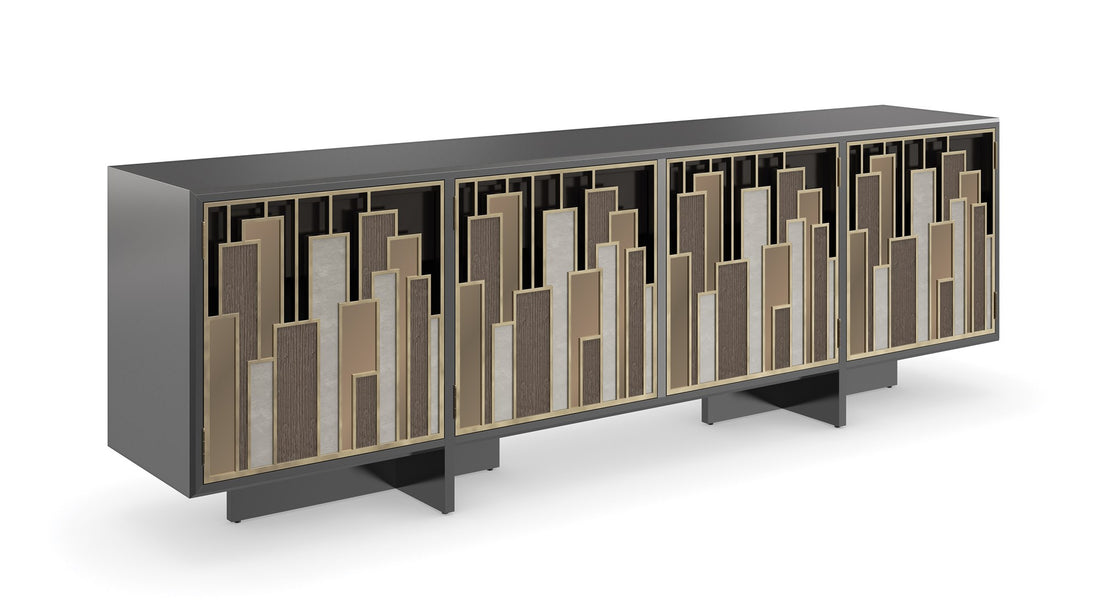 MIDTOWN TV Stand/Entertainment Center showcasing stylish storage and modern design | Vrxco.com