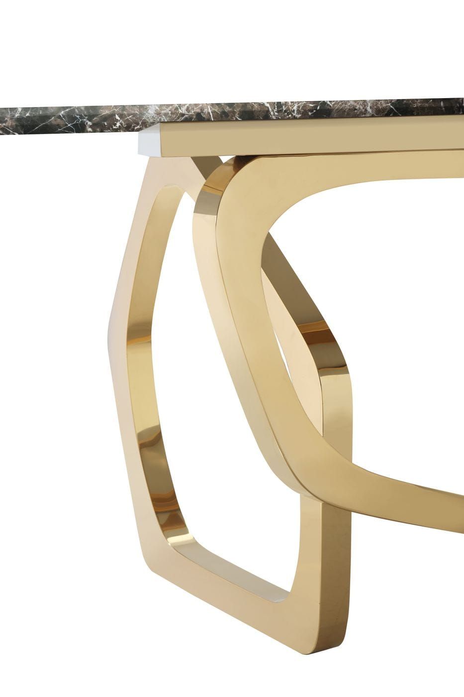"Modrest Colton - Modern Brown & Gold Dining Table - Stylish dining table" | Vrxco.com