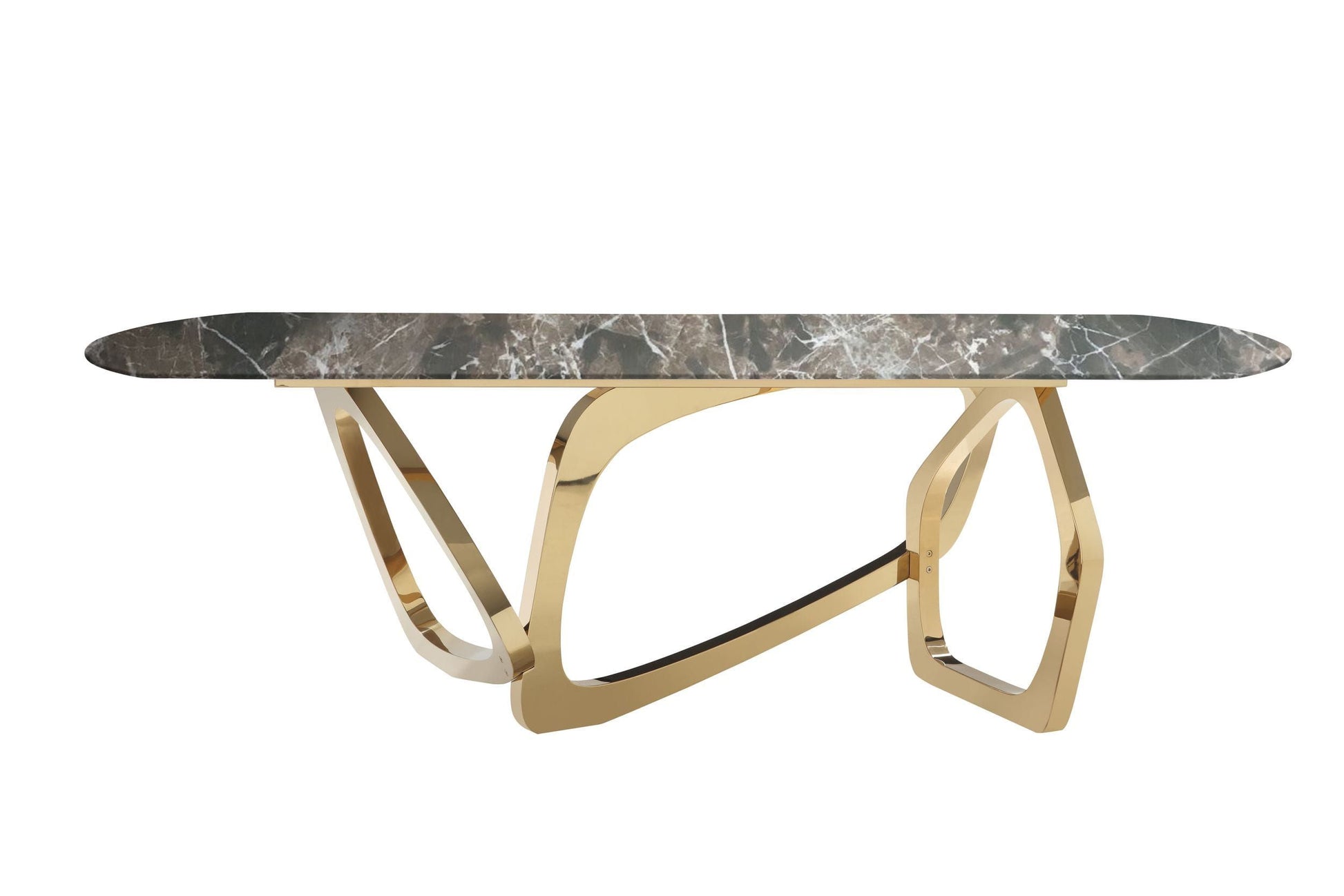 "Modrest Colton - Modern Brown & Gold Dining Table - Stylish dining table" | Vrxco.com