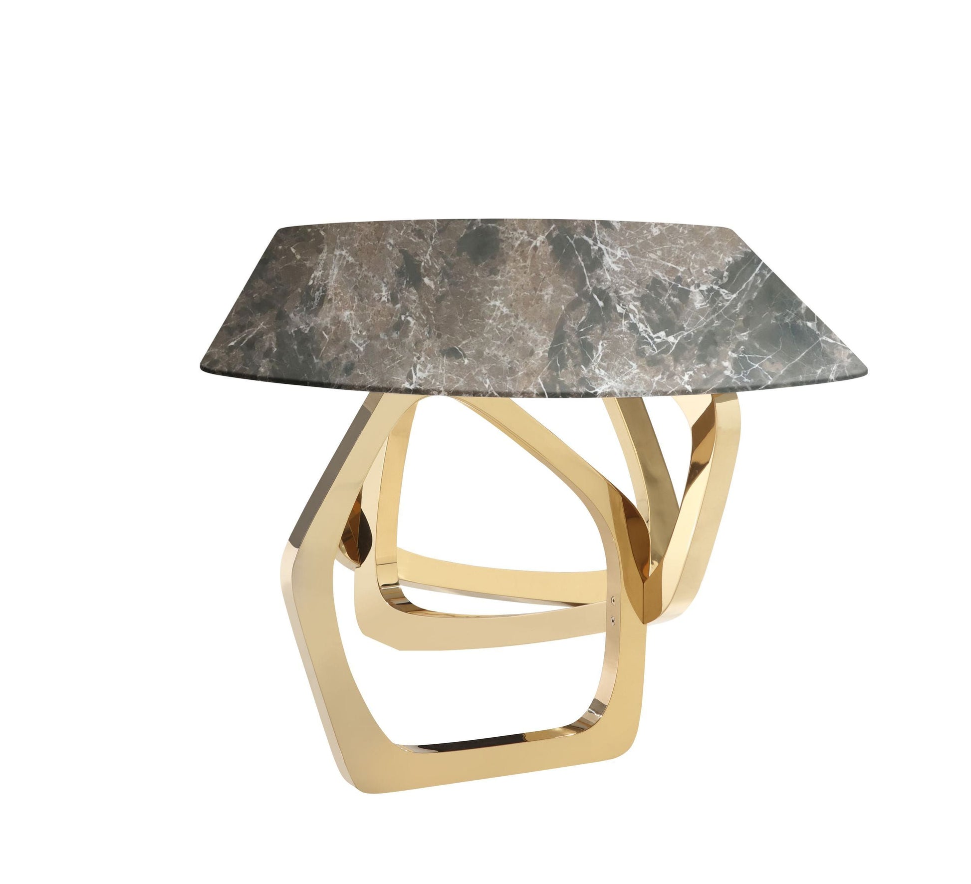 "Modrest Colton - Modern Brown & Gold Dining Table - Stylish dining table" | Vrxco.com