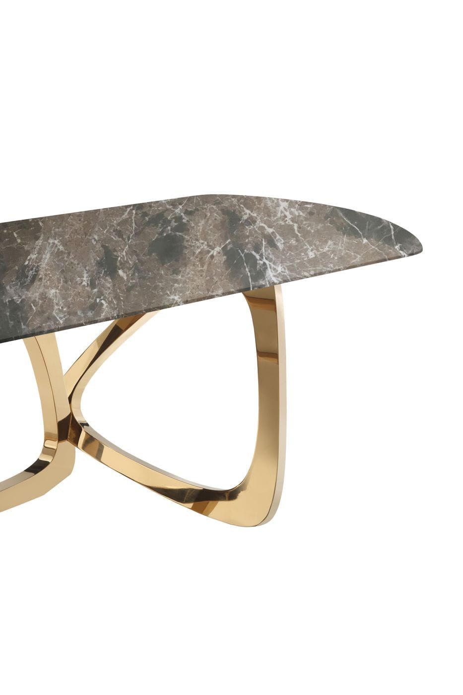 "Modrest Colton - Modern Brown & Gold Dining Table - Stylish dining table" | Vrxco.com