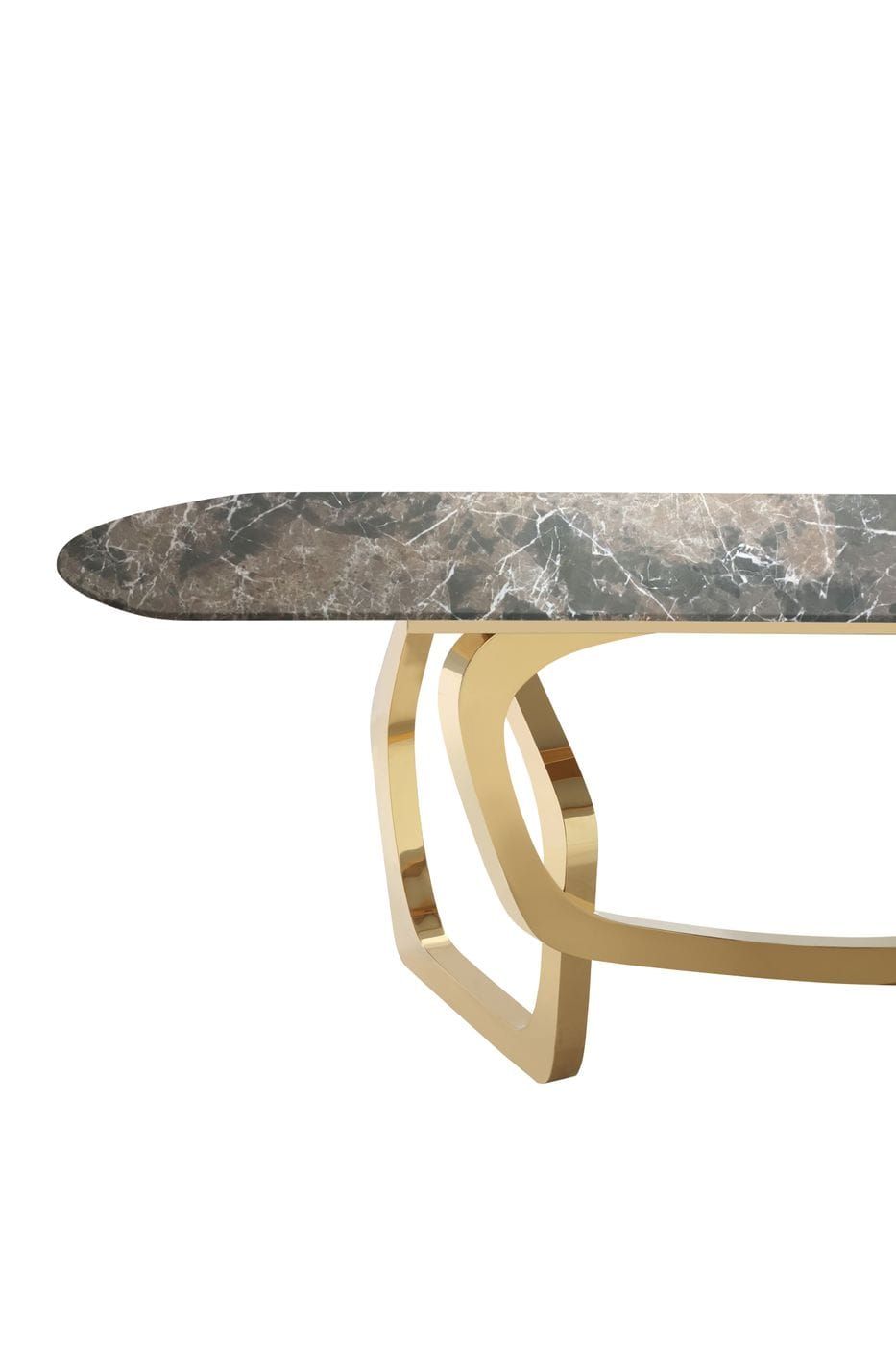 "Modrest Colton - Modern Brown & Gold Dining Table - Stylish dining table" | Vrxco.com