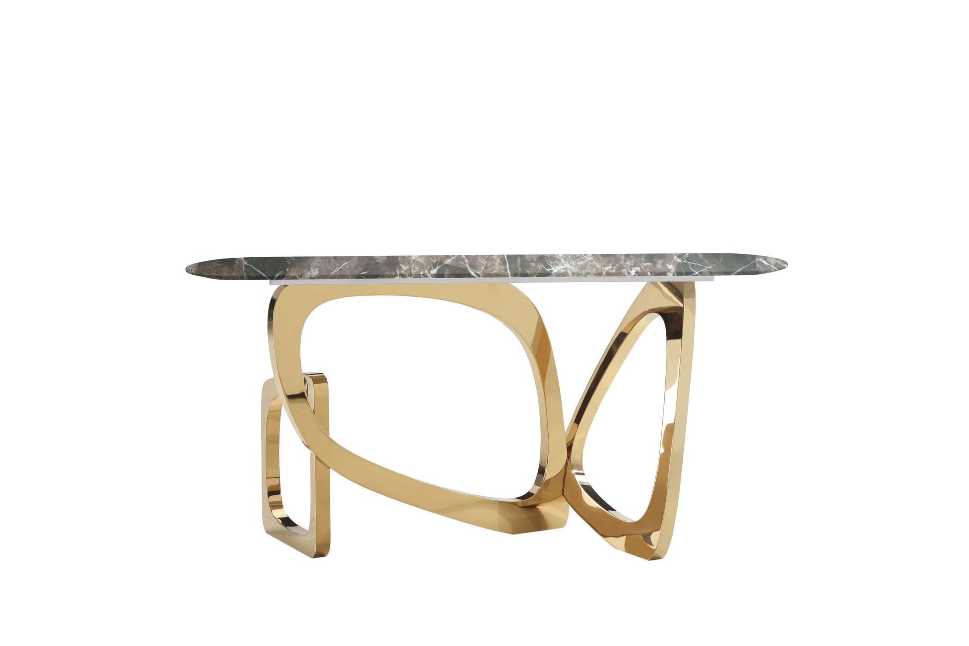 "Modrest Colton - Glam Brown & Gold Console Table - Elegant console table" | Vrxco.com