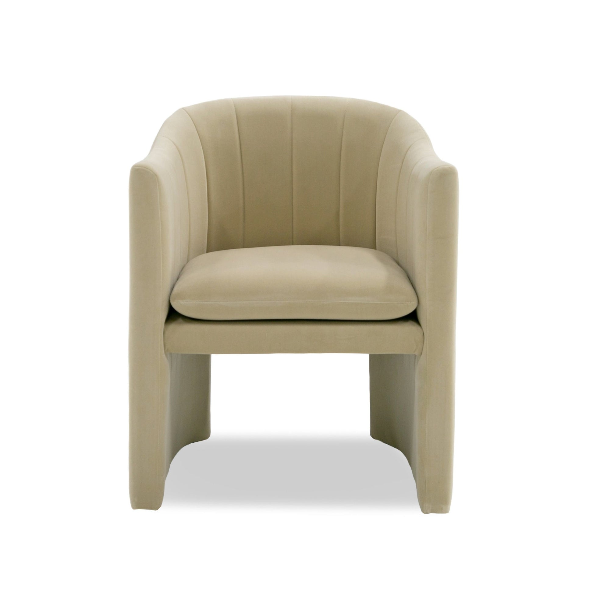"Modrest Danube - Modern Beige Fabric Dining Chair - Stylish dining chair" | Vrxco.com