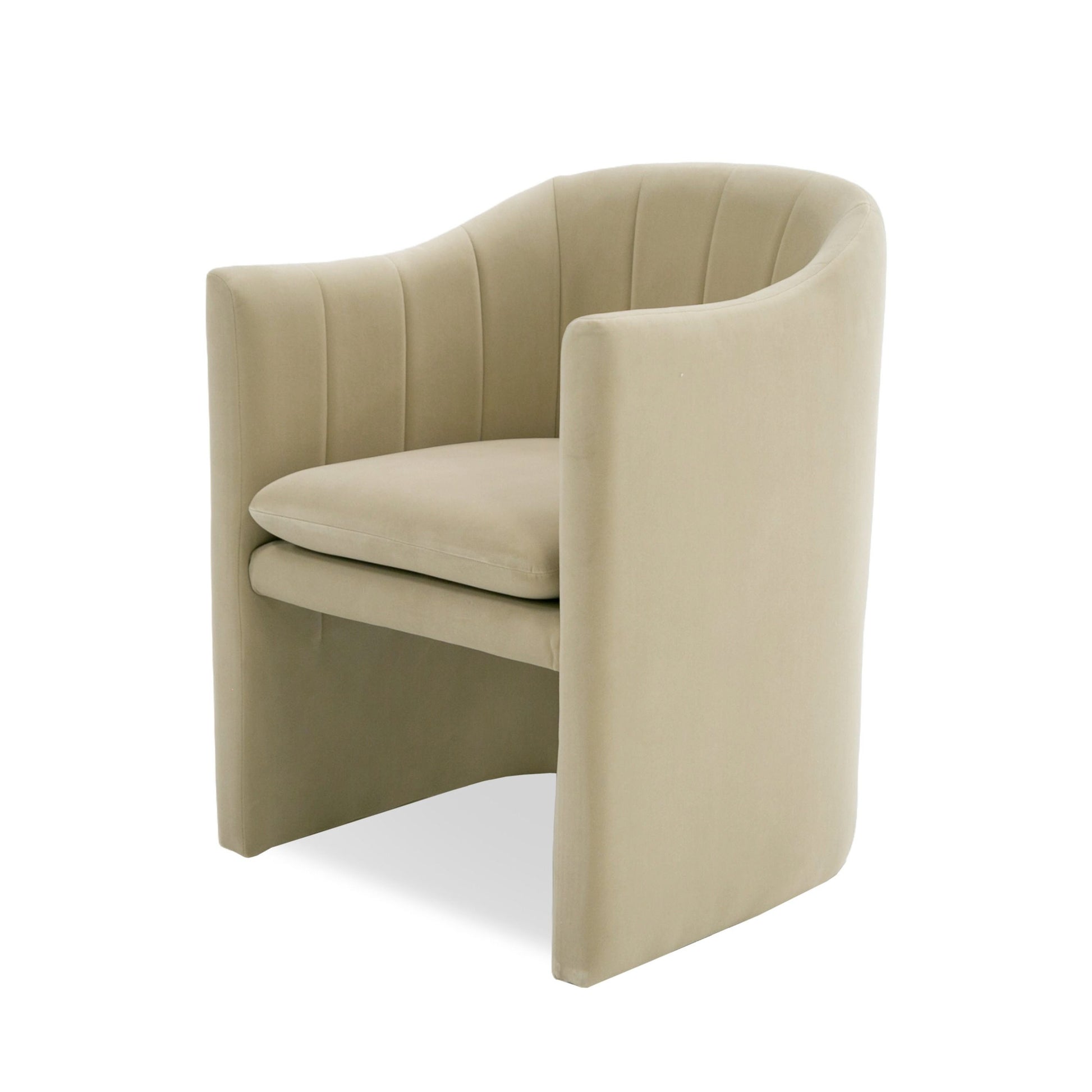 "Modrest Danube - Modern Beige Fabric Dining Chair - Stylish dining chair" | Vrxco.com