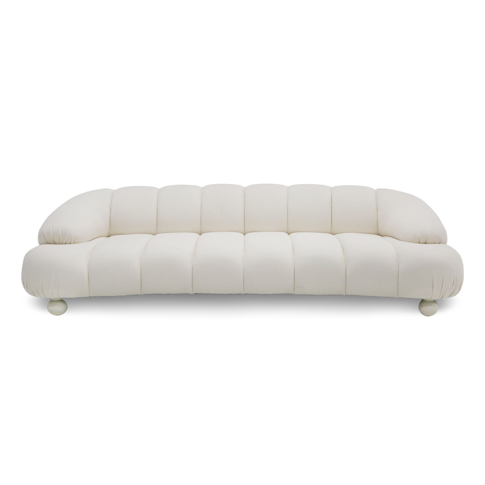 "Divani Casa Duran - Contemporary White Fabric 4-Seater Sofa - Stylish and comfortable living room furniture" | Vrxco.com