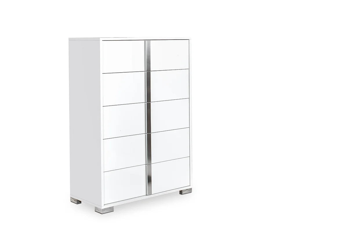 Alice Collection White LED Bedroom Set with modern design and integrated LED lighting | Vrxco.com