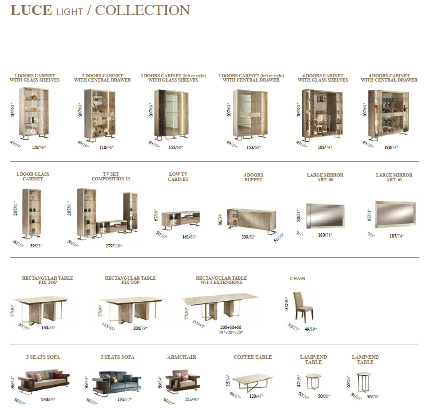 Luce Collection Dining Room Set with elegant design | Vrxco.com