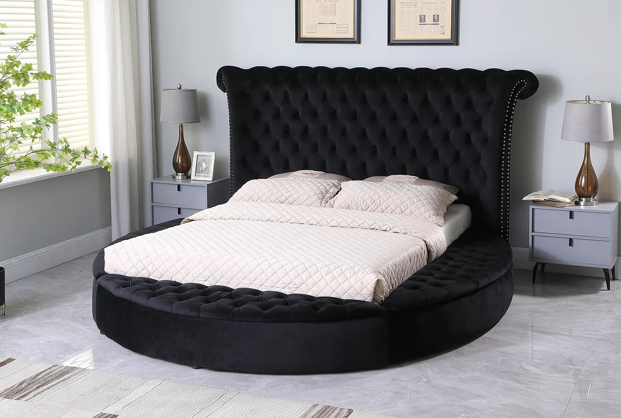 B8008 Lux Bed in Black with elegant modern design | Vrxco.com