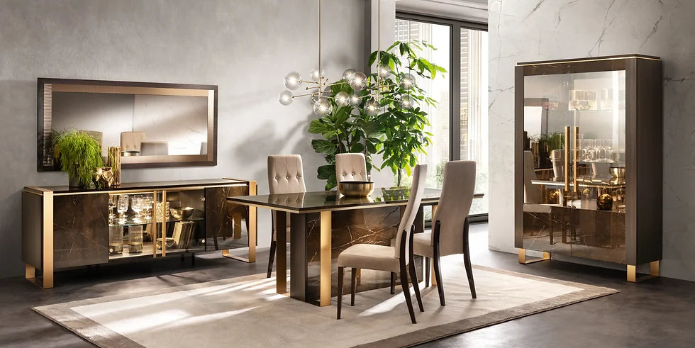 "Essenza Collection Dining Room Set with elegant design and stylish finishes" | Vrxco.com