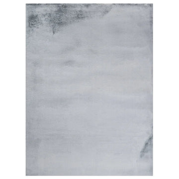 Rabbit Solid Silver Rug with solid silver color and plush texture | Vrxco.com