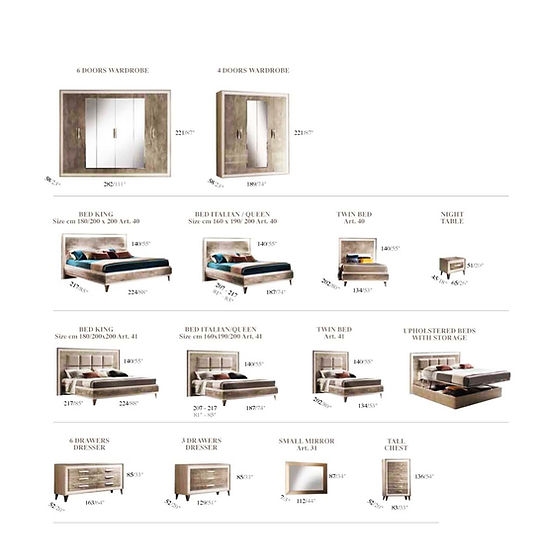 Ambra Collection Bedroom Set with elegant modern design | Vrxco.com
