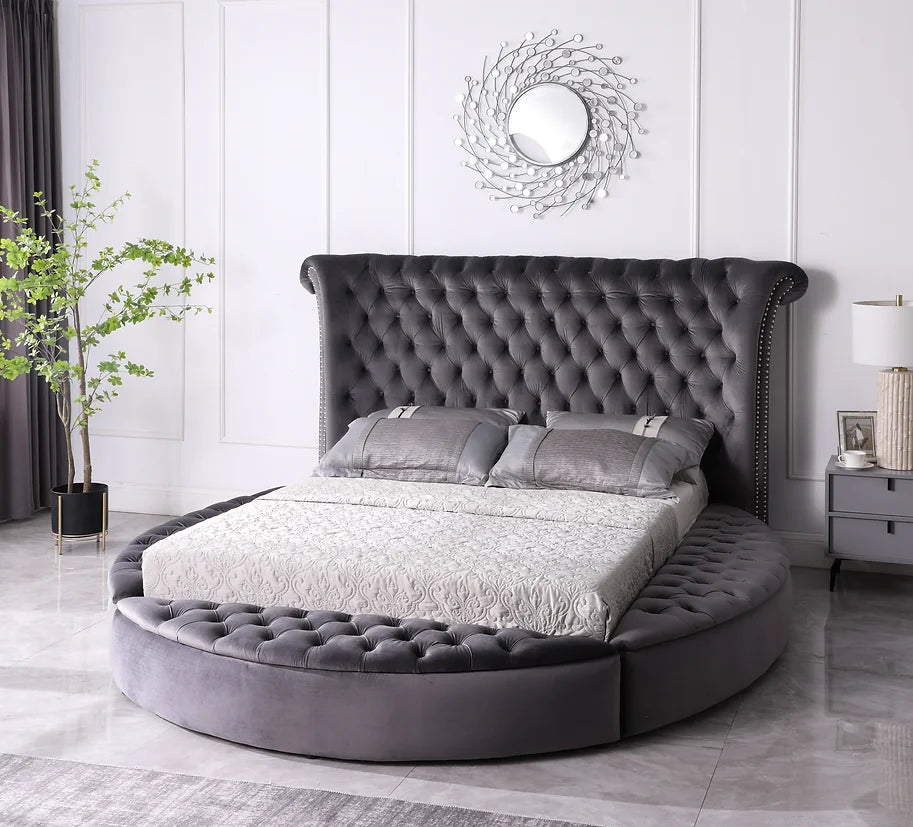B8008 Lux Bed in Grey with elegant modern design | Vrxco.com