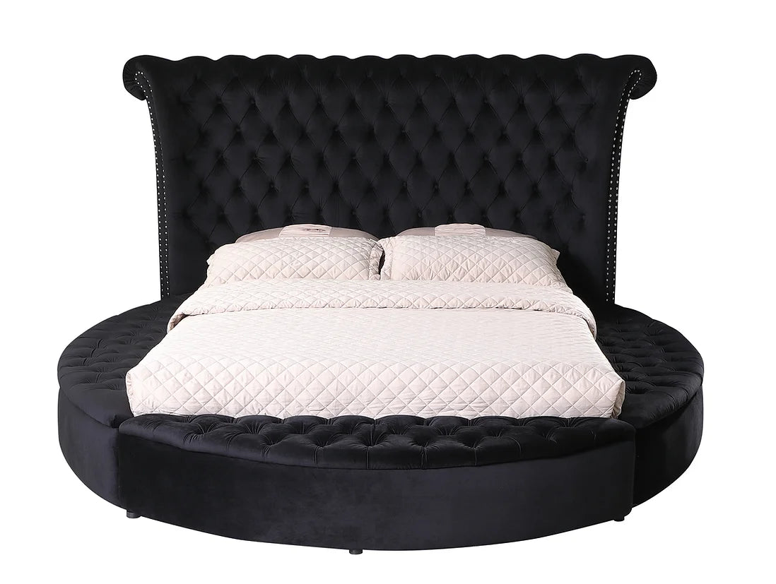 B8008 Lux Bed in Black with elegant modern design | Vrxco.com