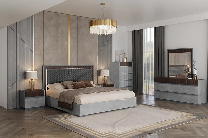 Cindy Collection Bedroom Set with chic modern design | Vrxco.com