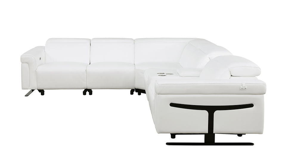 "MI-1110-6pcs Lucca Reclining Sectional White - Modern comfort" | Vrxco.com