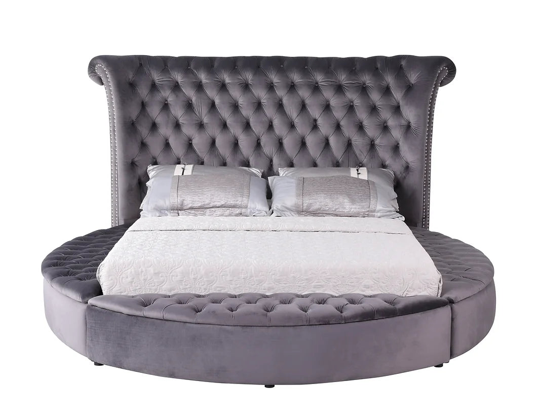 B8008 Lux Bed in Grey with elegant modern design | Vrxco.com