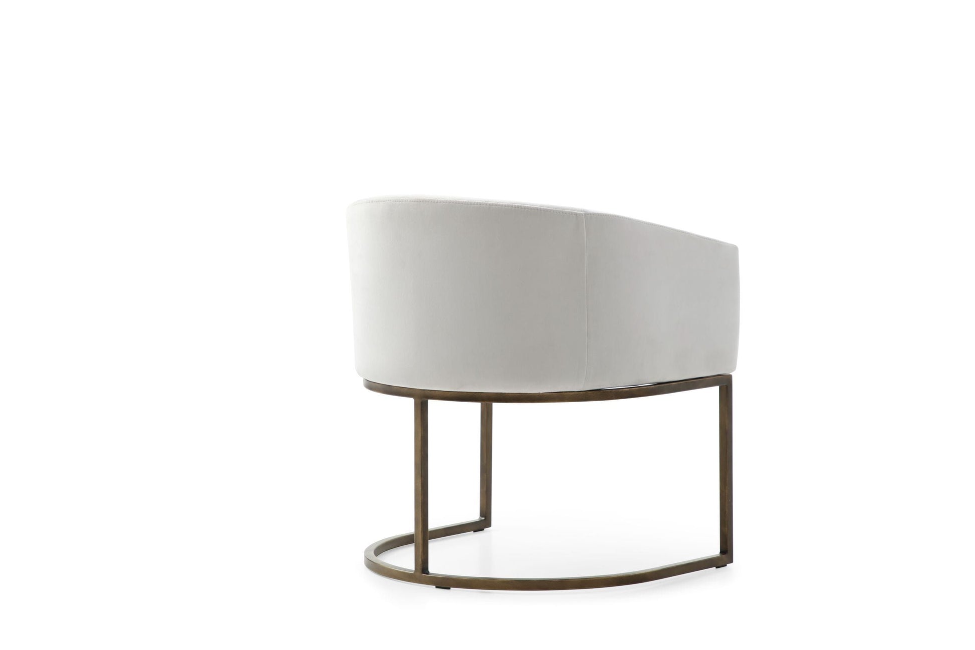 "Modrest Elisa - Modern Beige Velvet & Brass Dining Chair - Elegant dining chair" | Vrxco.com