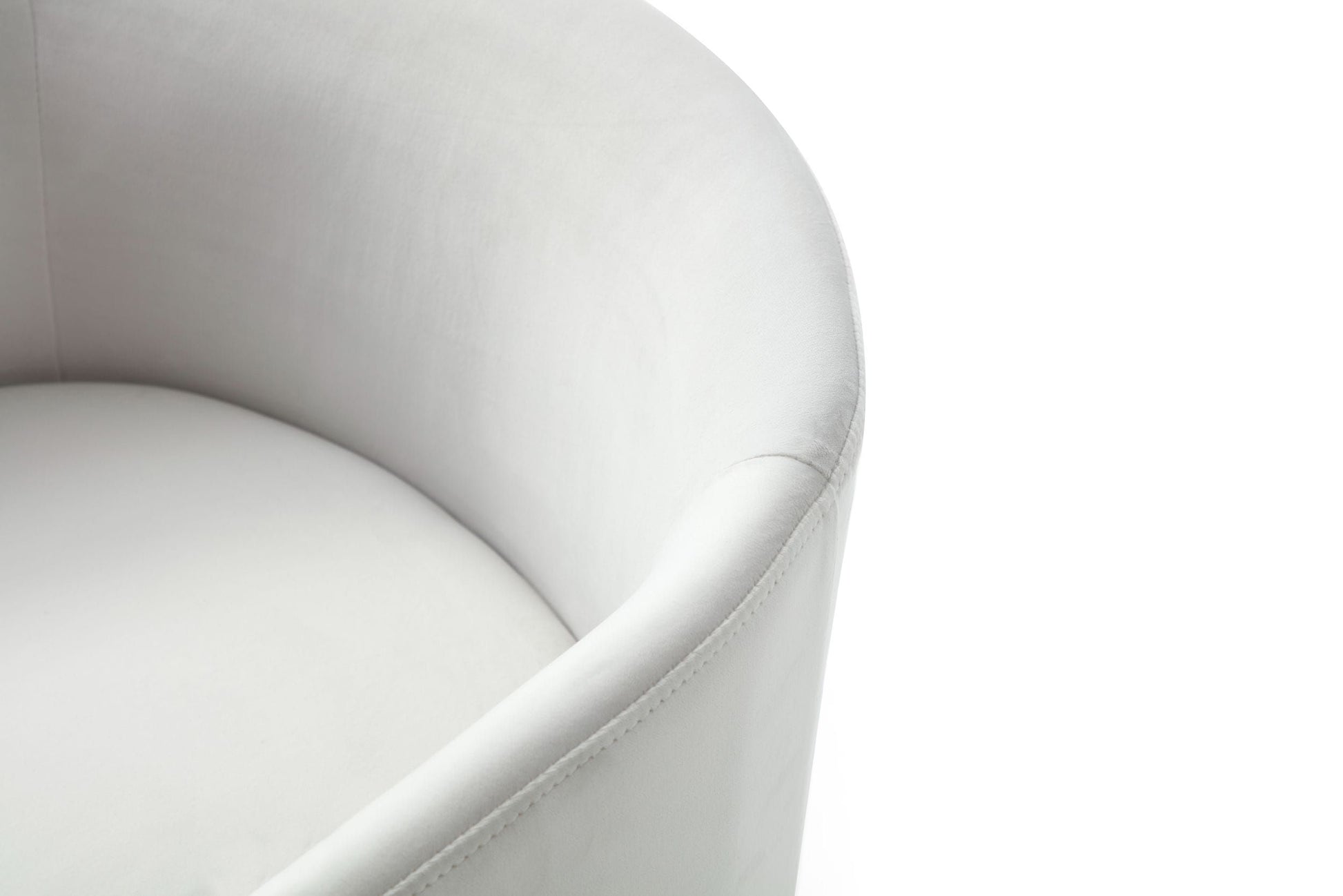 "Modrest Elisa - Modern Beige Velvet & Brass Dining Chair - Elegant dining chair" | Vrxco.com