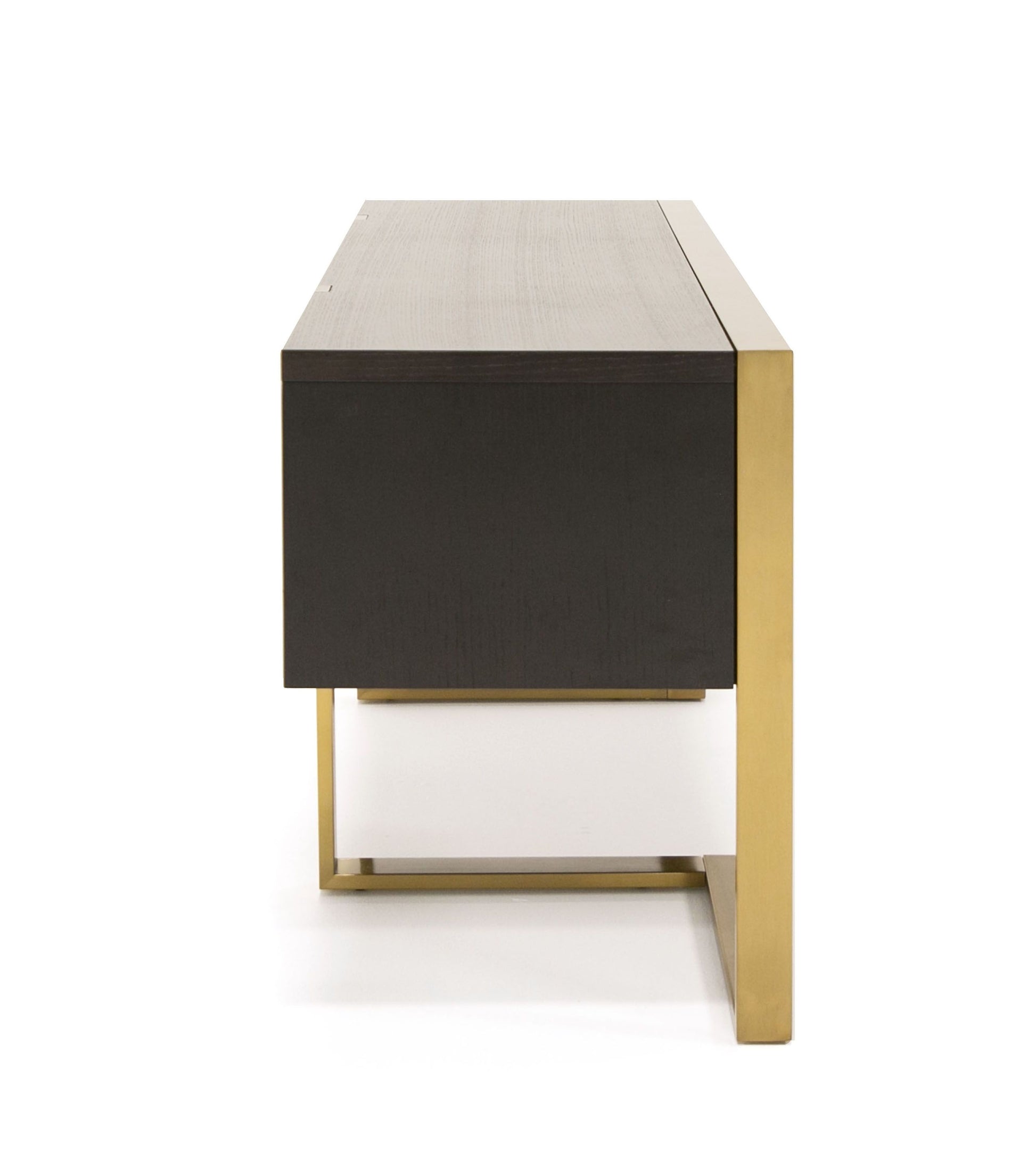 "Modrest Modern Fauna Wenge and Brass Desk - Contemporary office furniture" | Vrxco.com