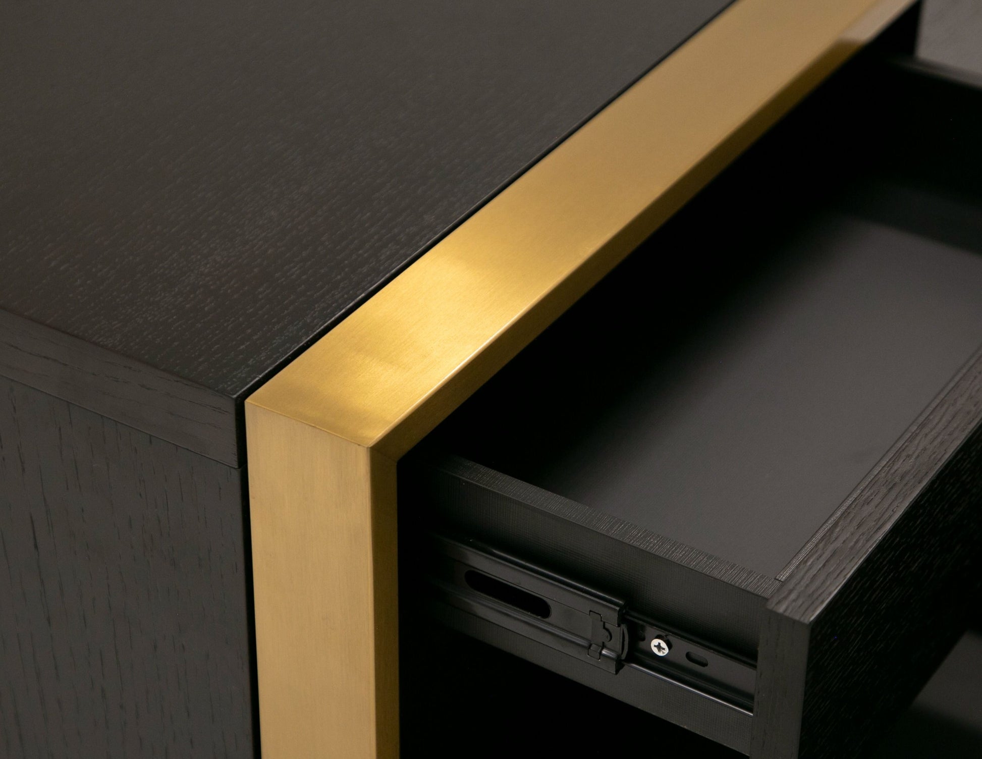 "Modrest Modern Fauna Wenge and Brass Desk - Contemporary office furniture" | Vrxco.com