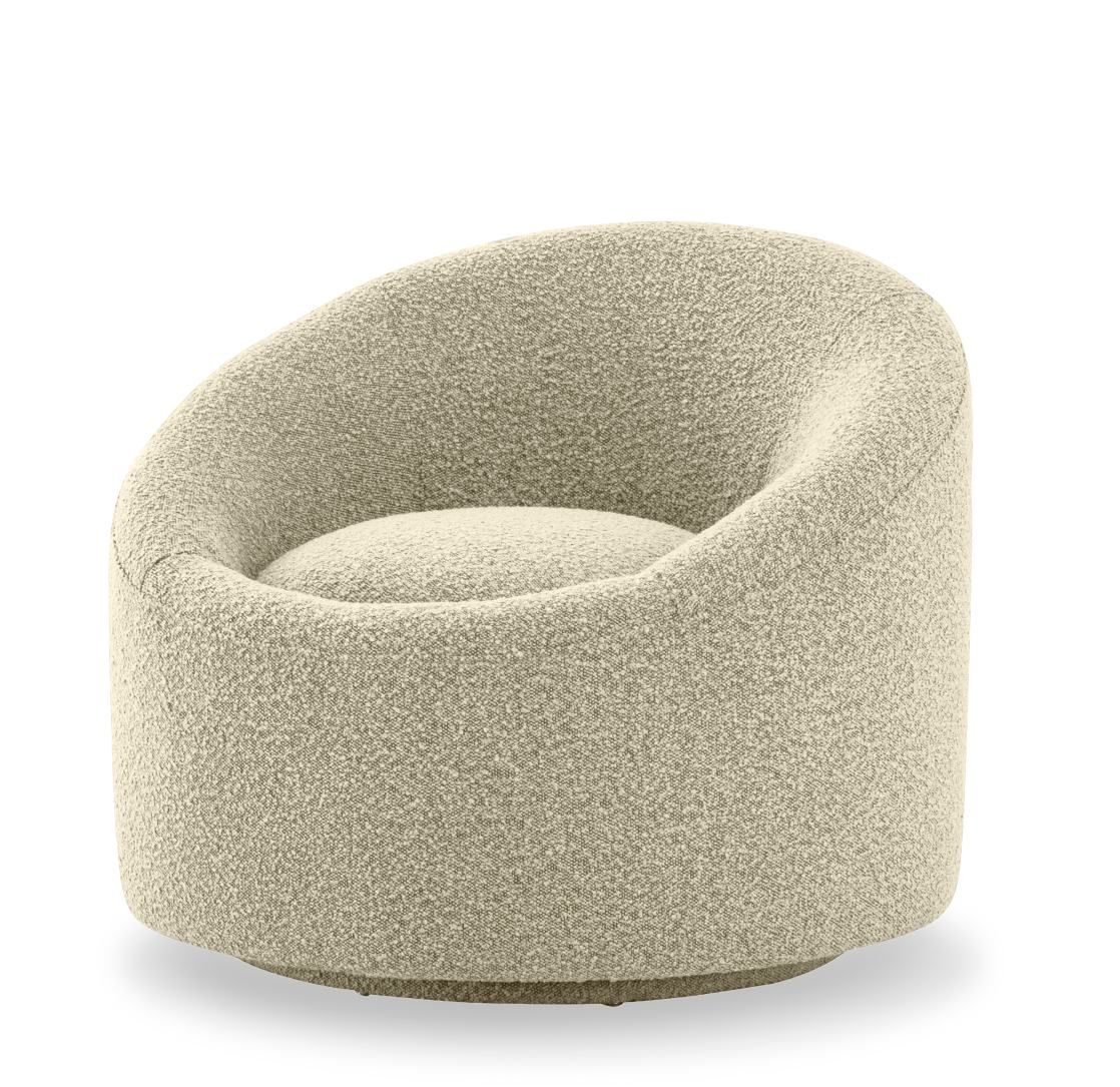 Modrest Frontier Glam Beige Fabric Accent Chair showcasing glamor and comfort | Vrxco.com