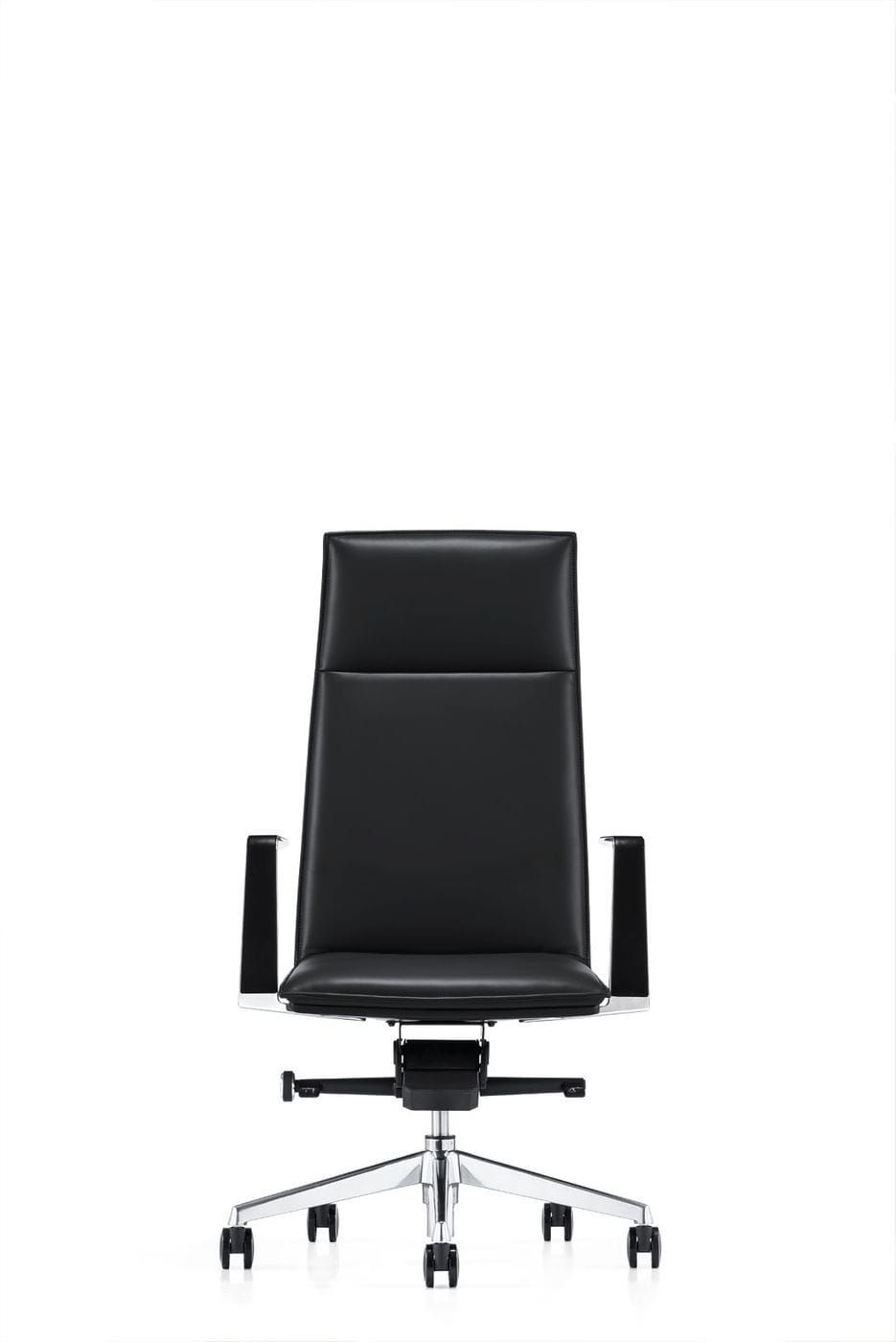 Modrest Gorsky Black High Back Executive Office Chair showcasing ergonomic design and support | Vrxco.com