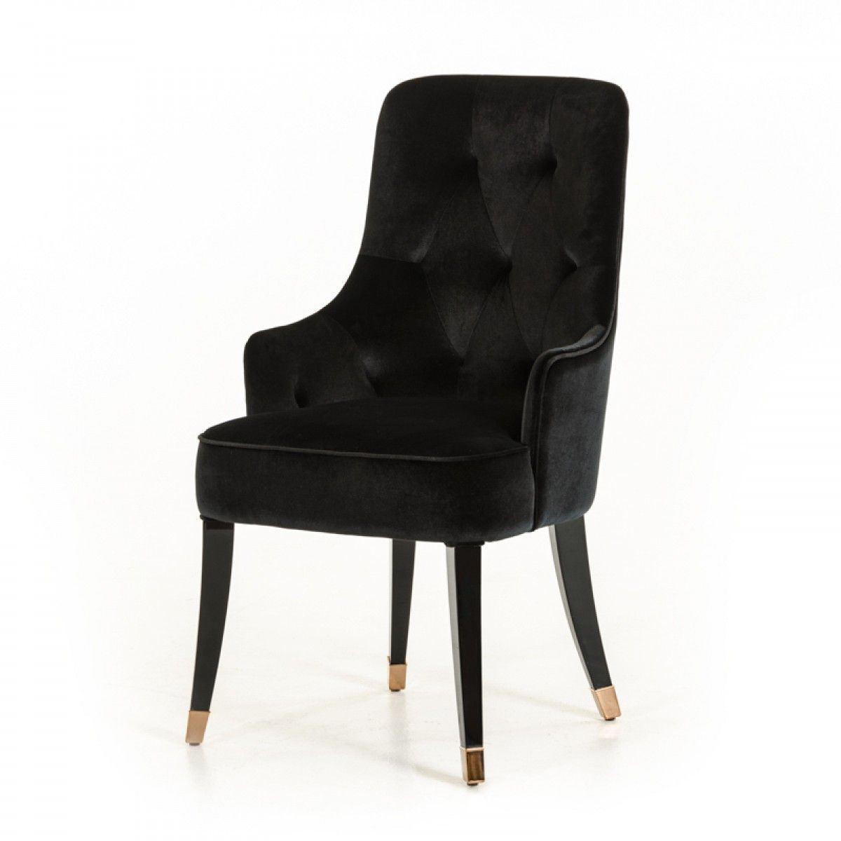 "A&X Larissa Modern Black Fabric Dining Chair with sleek design and comfortable upholstery" | Vrxco.com