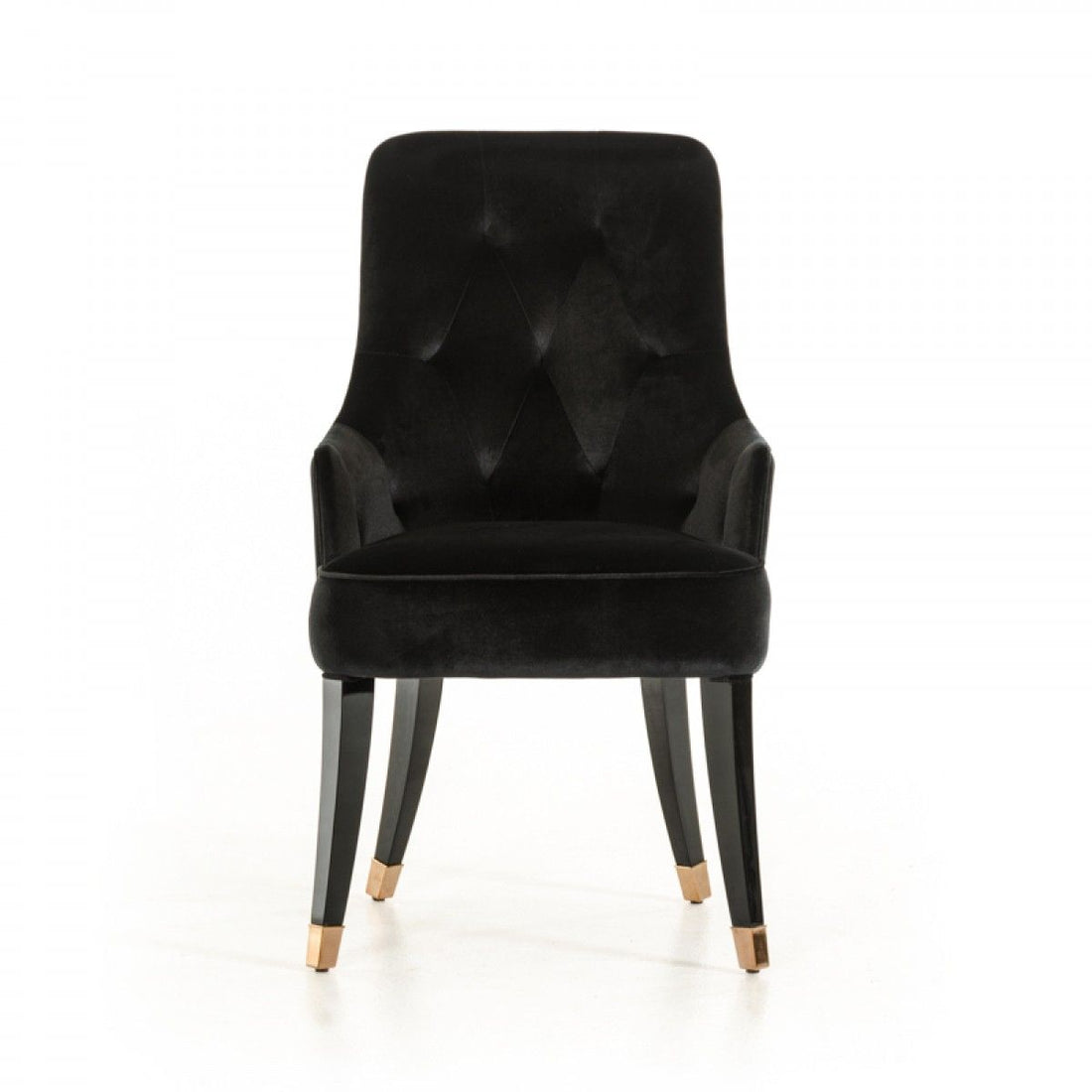 "A&X Larissa Modern Black Fabric Dining Chair with sleek design and comfortable upholstery" | Vrxco.com