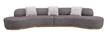 "Moon Sectional & Chair Dark Grey - Comfortable and Stylish Living Room Furniture" | Vrxco.com
