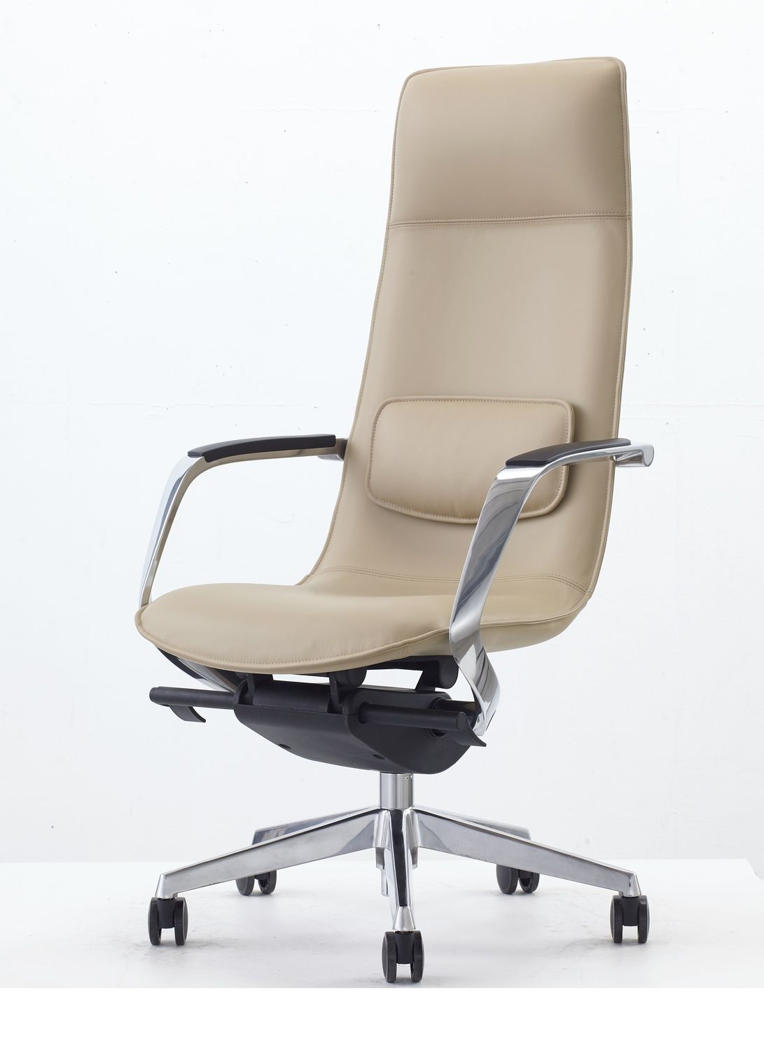 "Modrest Nadella Modern Beige High Back Executive Office Chair - Elegant executive office chair" | Vrxco.com