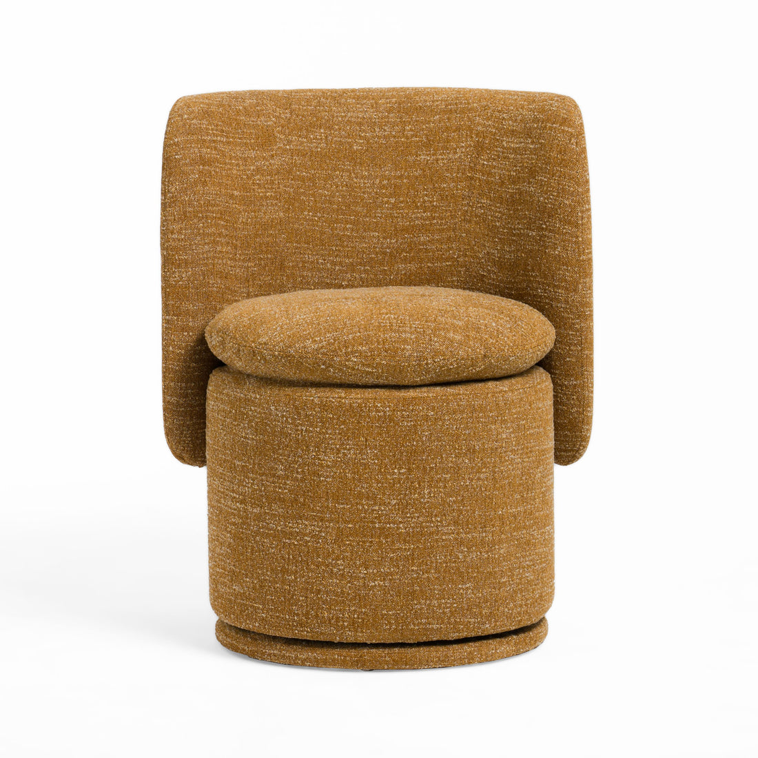 Divani Casa Norris Modern Mustard Fabric Swivel Dining Chair | Vrxco.com