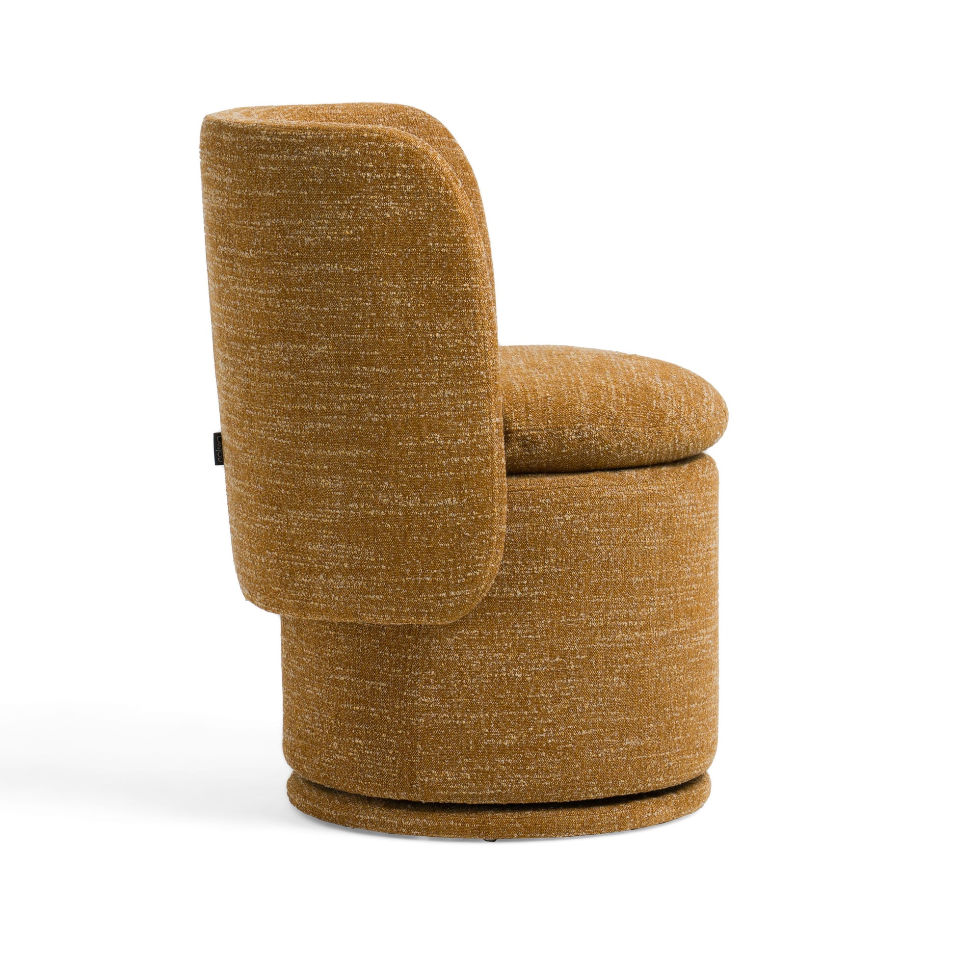Divani Casa Norris Modern Mustard Fabric Swivel Dining Chair | Vrxco.com